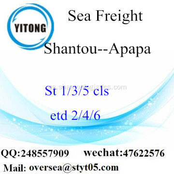 Consolidación de LCL de Shantou Port a Apapa